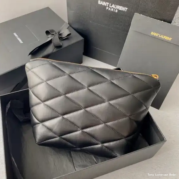 Tony Luxuries YSL POUCH QUILTED SADE IN LAMBSKIN 0622